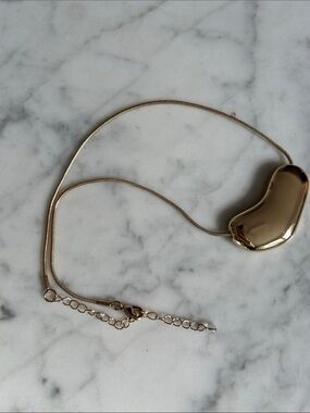 Gold Bean Pendant Necklace - Women Jewelry